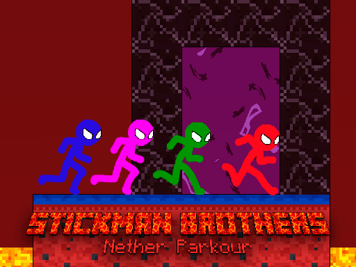 Play Stickman Brothers Nether Parkour